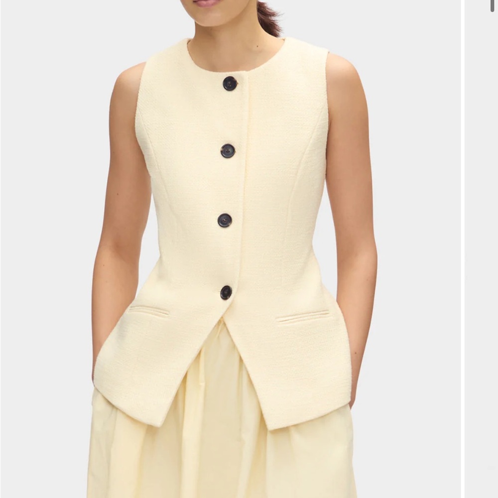 ALIGNE LEO LONG BOUCLE WAISTCOAT VEST TOP